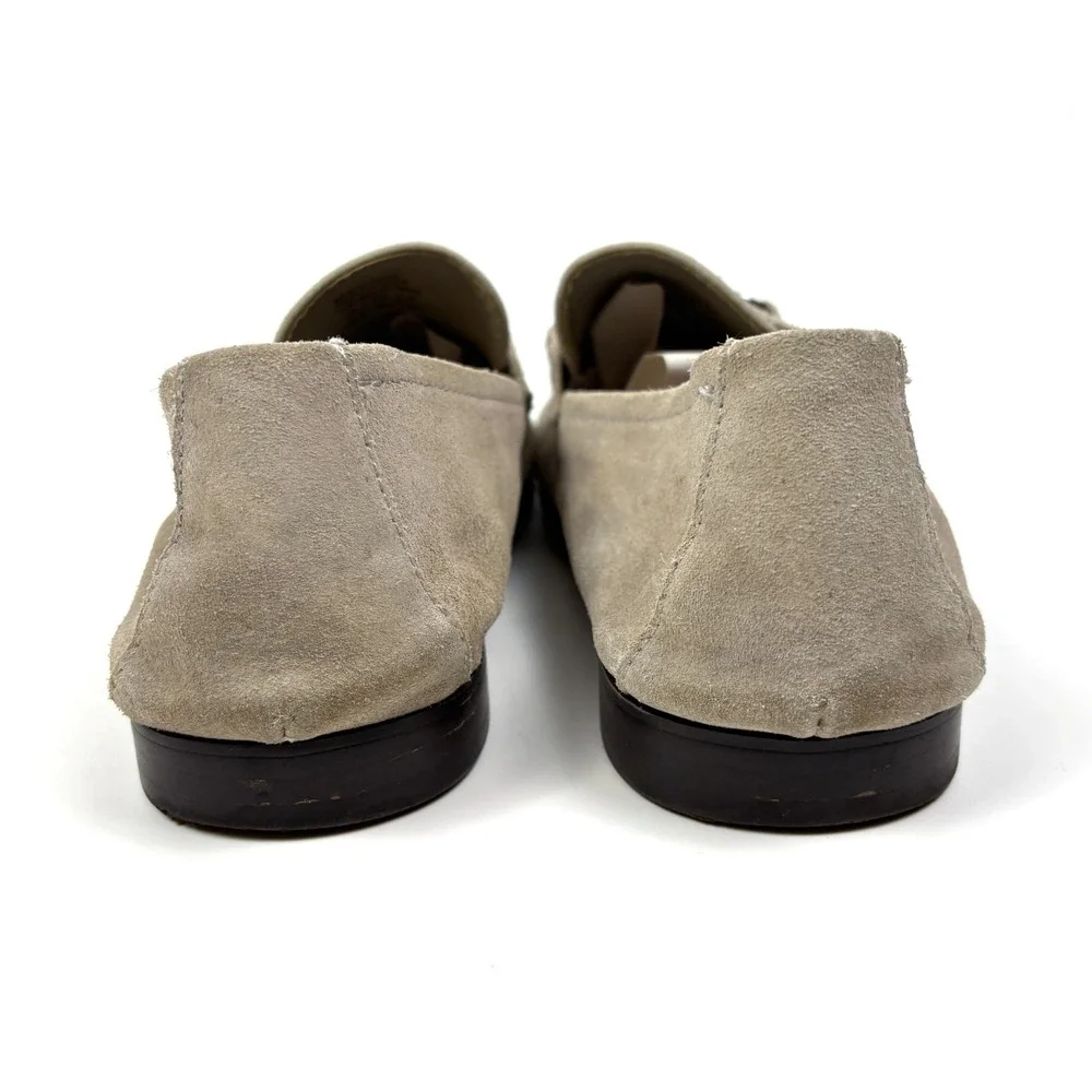 Aldo Traveller Bit Loafers Mens Sz 10.5 Light Grey Suede Dress Casual Minimalist